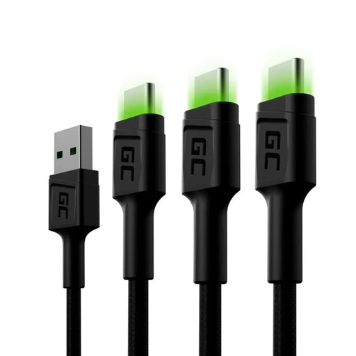 Green Cell KABGCSET03 USB cable 2 m USB A USB C Black - USB cablesKBA-USB<<<Cables and adaptersKBA<<<ActionPL
