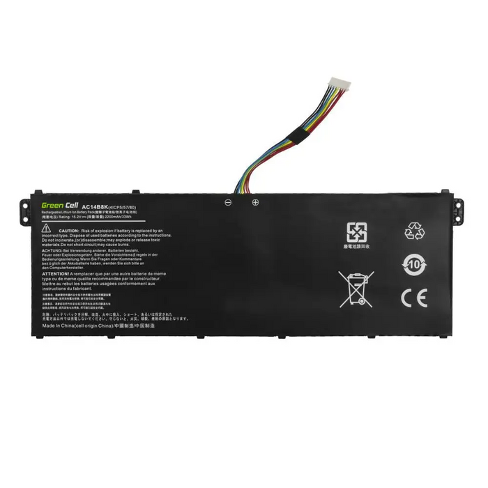 GREEN CELL laptop battery ACER AC14B3K AC14B8K Aspire 5 A515 A517 R15 R5-571T LiIPo 15.2V 2100mAh - Батерии за
