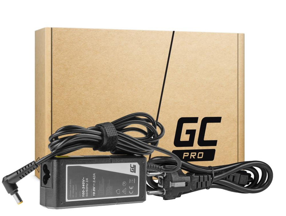 Laptop power supply GREEN CELL, PRO Charger / AC Adapter 19V 3.42A 65W for Acer Aspire 5741G 5742 5742G E1-521 E1-531 E1-531G E1-570 E1-571 E1-571G