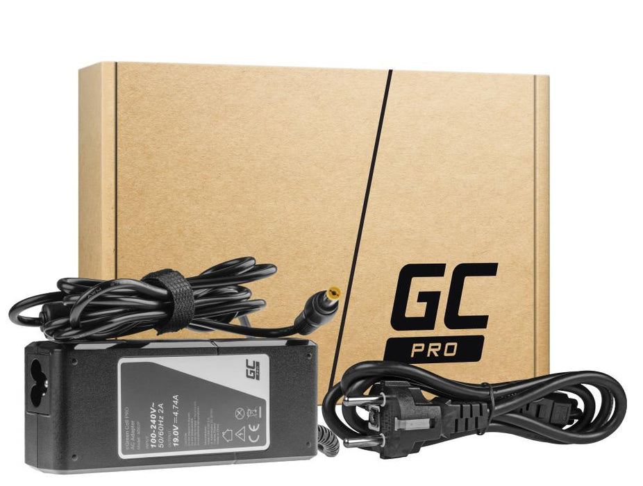 Laptop power supply GREEN CELL, PRO Charger / AC Adapter 19V 4.74A 90W for Acer 5.5mm- 1.7mm