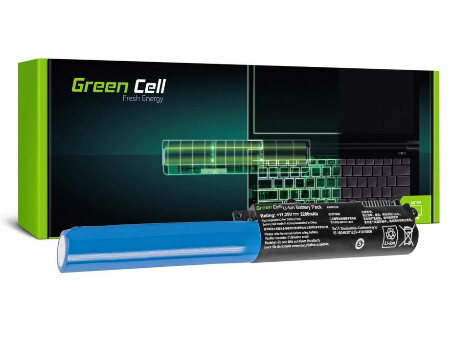 Battery for laptop GREEN CELL Asus F540 F540L F540S R540 R540L R540S X540 X540L X540S A31N1519, 11.25V, 2200mAh