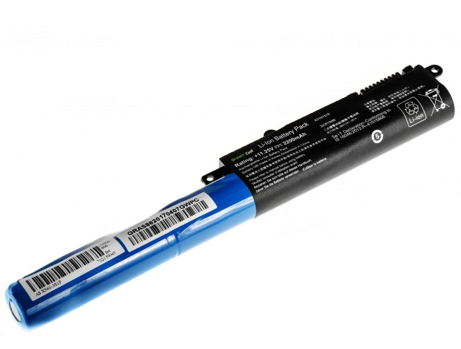 Battery for laptop GREEN CELL Asus F540 F540L F540S R540 R540L R540S X540 X540L X540S A31N1519, 11.25V, 2200mAh