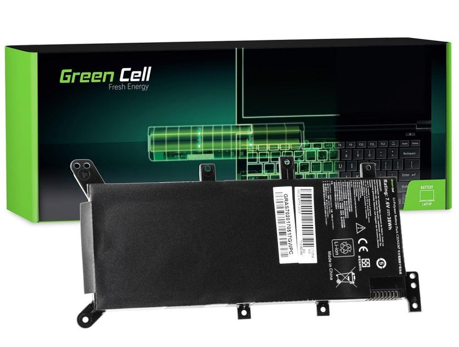 Battery for laptop GREEN CELL, Asus A555 A555L F555 F555L F555LD K555 K555L K555LD R556 R556L R556LD R556LJ X555 X555L, 7.6V, 5000mAh
