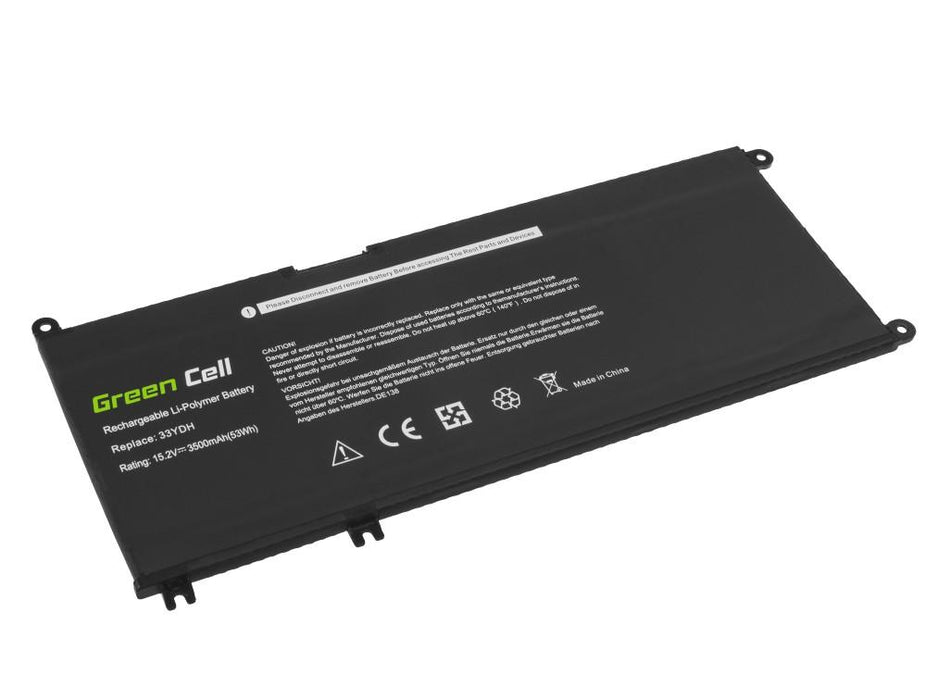 GREEN CELL Laptop Battery, Dell 33YDH, Dell Inspiron G3 3579, 3779, G5 5587, G7 7588, 7577, 7773, 7778, 7779, 7786, Latitude 3380, 3480, 3490, 3590, 15.2V, 3400mAh