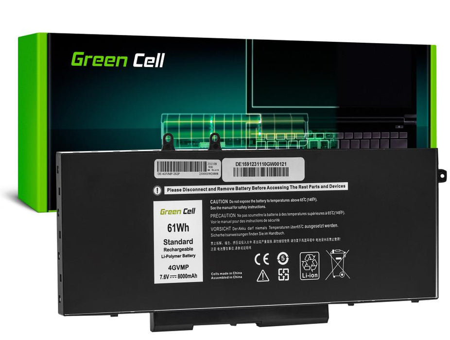Dell Latitude 5400 5410 5500 5510 Precision 3540 3550 4GVMP 7.4V 8000mAh GREEN CELL Laptop Battery