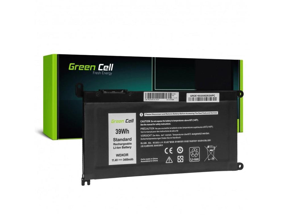 Laptop Battery GREEN CELL, Dell WDXOR-H, Dell Inspiron 13 5368, 5378, 5379, 14 5482, 15 5565, 5567, 5568, 5570, 5578, 5579, 7560, 7570, 17 5770, 11.4V 3400mAh