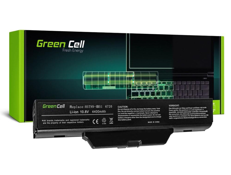 Laptop battery GREEN CELL, HSTNN-IB51 for HP 550 610 615 Compaq 550 610 615 6720 6830 LB51, 10.8V, 4400mAh