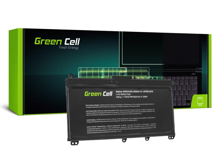 Laptop battery GREEN CELL, HP Pavilion 14 15 15T 15Z 17 17Z / 11.55V 3400mAh GREEN CELL