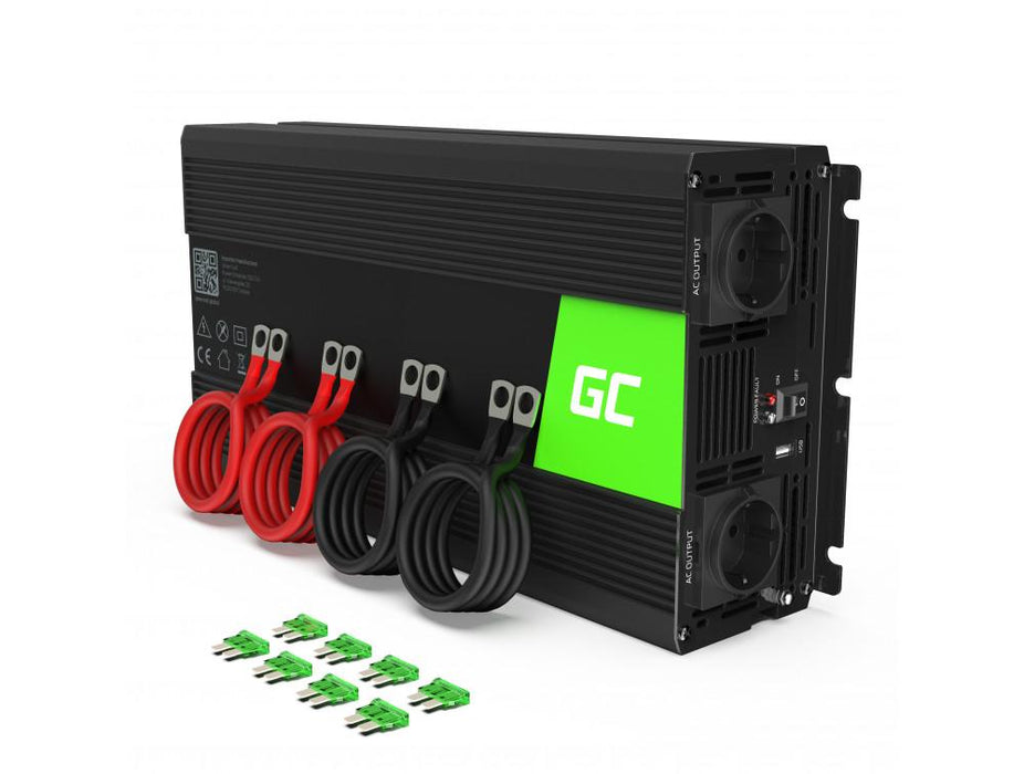 Inverter GREEN CELL, 12/220V, DC/AC, 2000W/4000W, Pure sine wave