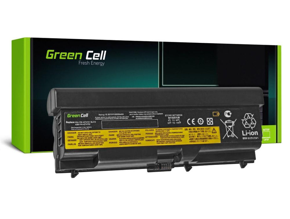 Laptop battery GREEN CELL, BM Lenovo ThinkPad T410 T420 T510 T520 W510 Edge 14 15 E525 42T4235, 10.8V, 6600mAh