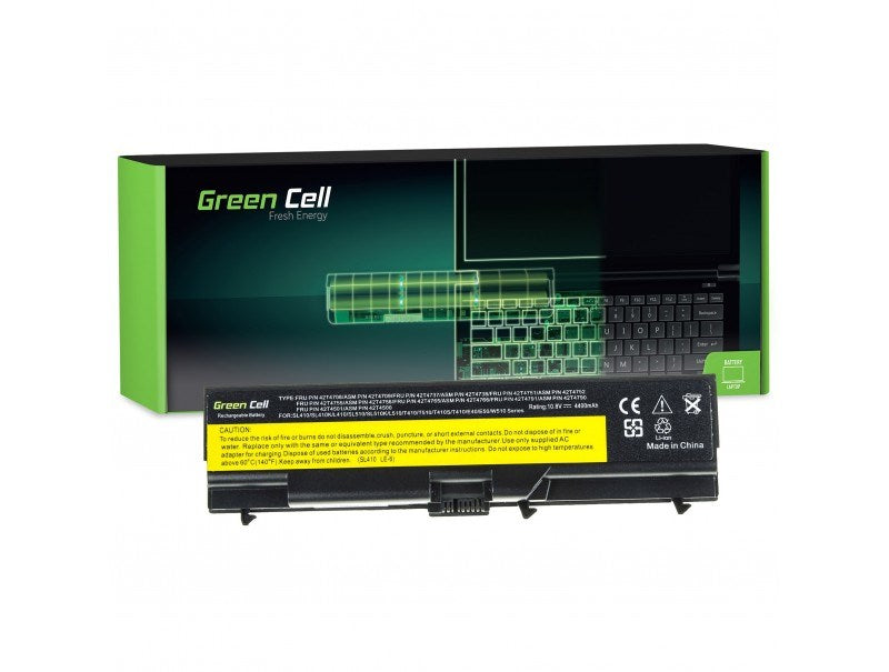 Battery for laptop GREEN CELL, IBM Lenovo ThinkPad T410 T420 T510 T520 W510 Edge 14 15 E525, 10.8V, 4400mAh