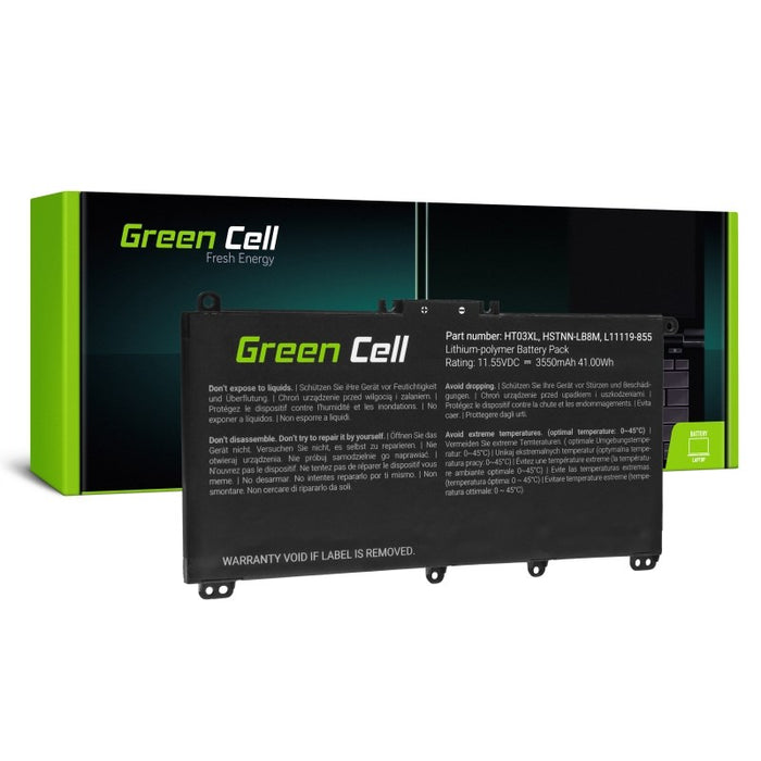GREEN CELL Laptop Battery, HP 250 G7 G8 255 G7 G8 240 G7 G8 245 G7 G8 470 G7, HP 14 15 17, HP Pavilion 14 15 HT03XL L11119-855 11.55V 3400mAh