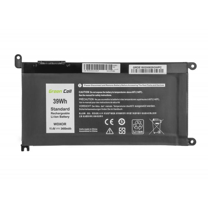 Laptop Battery GREEN CELL, Dell WDXOR-H, Dell Inspiron 13 5368, 5378, 5379, 14 5482, 15 5565, 5567, 5568, 5570, 5578, 5579, 7560, 7570, 17 5770, 11.4V 3400mAh