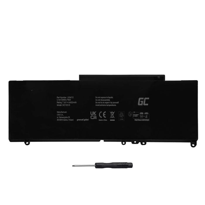 Laptop Battery Dell Latitude E5250 E5450 E5550 G5M10 0WYJC2 7.6V 6200mAh GREEN CELL