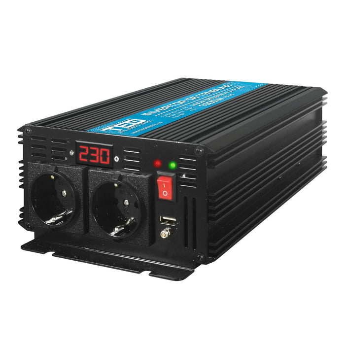 Inverter 12/220 V DC/AC 1000/2000W Pure Sine Wave TED000378 TED ELECTRIC