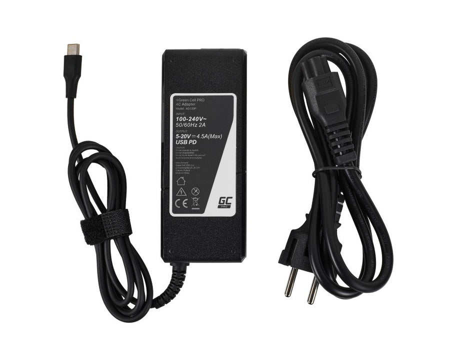 Green Cell AD139P power adapter/inverter Universal 90 W Black