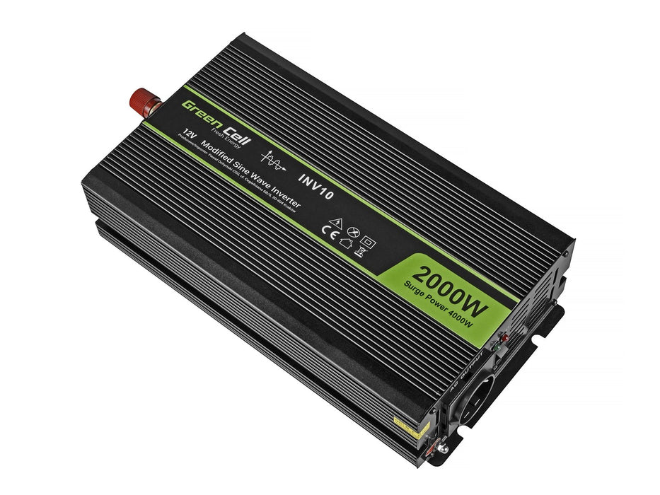 Green Cell INV10 power adapter/inverter Auto 2000 W Black
