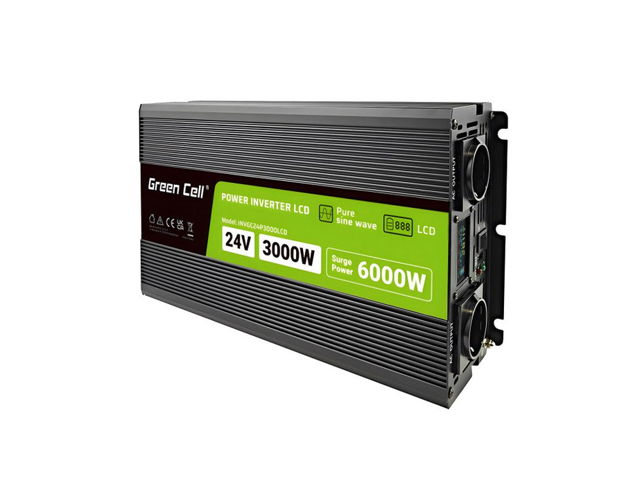 Inverter GREEN CELL, 24/220V, DC/AC, 3000W/6000W, pure sine wave