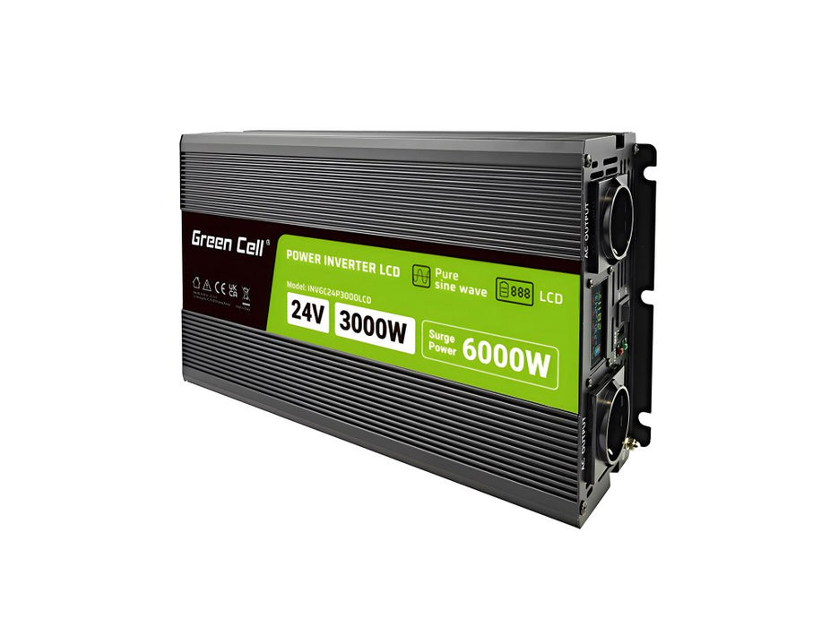Inverter GREEN CELL, 24/220V, DC/AC, 3000W/6000W, pure sine wave