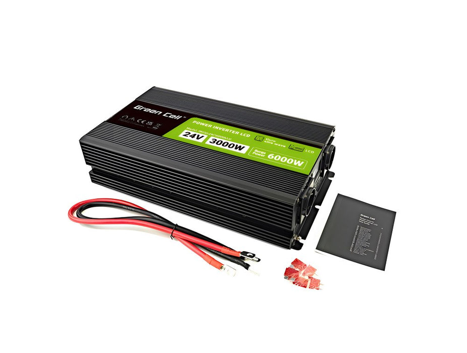Inverter GREEN CELL, 24/220V, DC/AC, 3000W/6000W, pure sine wave