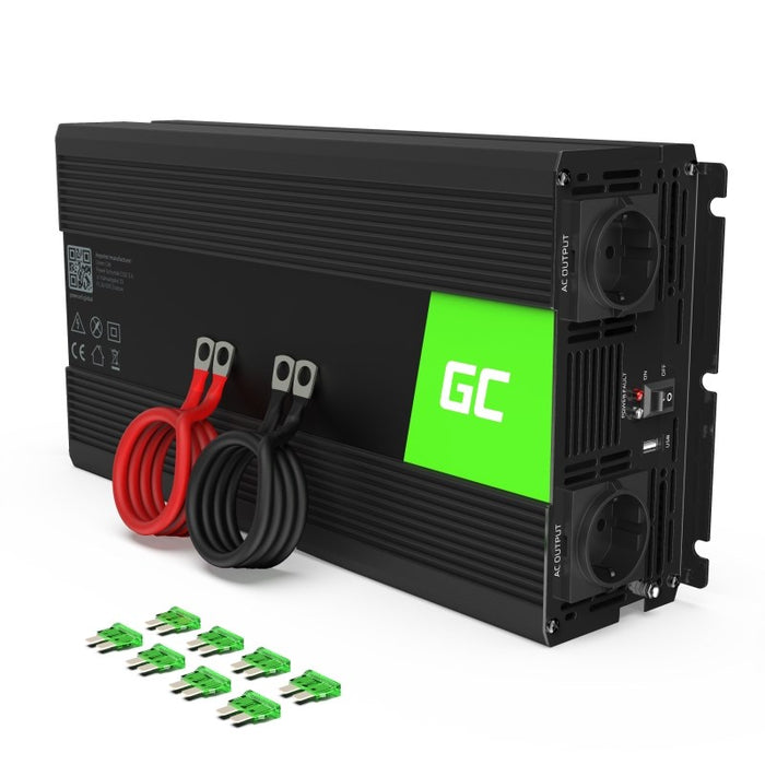 Inverter GREEN CELL, 24/220V, DC/AC, 1500W/3000W, Modified sine wave