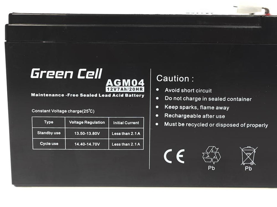 Rechargeable battery AGM 12V 7Ah Maintenancefree for UPS ALARM