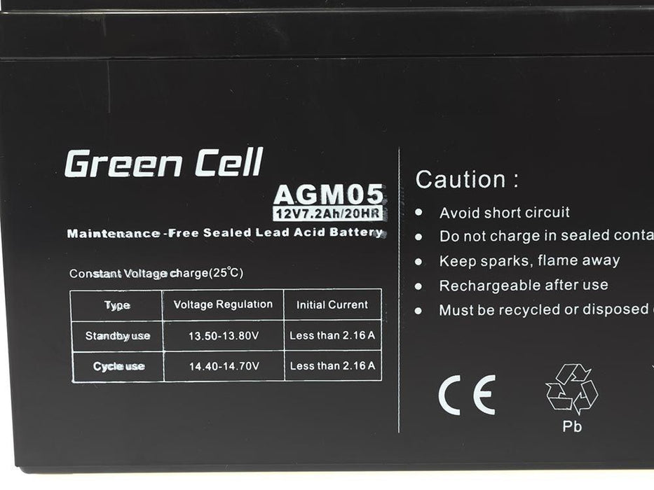 Rechargeable battery AGM 12V 7.2Ah Maintenancefree for UPS ALARM