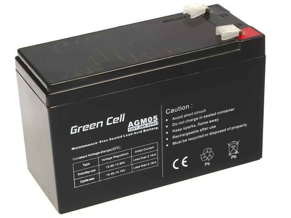 Rechargeable battery AGM 12V 7.2Ah Maintenancefree for UPS ALARM