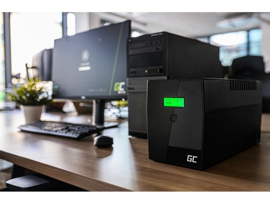 Green Cell UPS02 uninterruptible power supply (UPS) Line-Interactive 0.8 kVA 480 W 2 AC outlet(s)