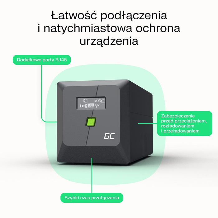 Green Cell uninterruptible power supply (UPS) Line-Interactive 6.5 kVA 360 W 2 AC outlet(s)