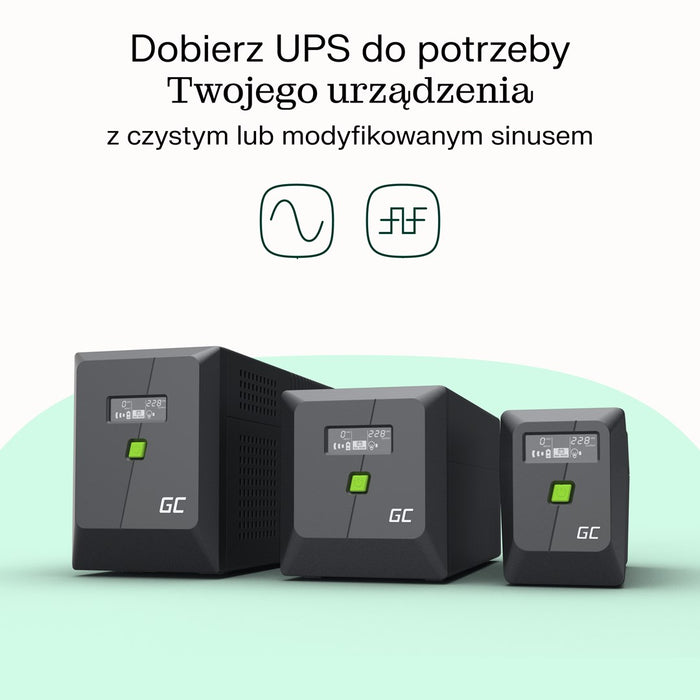 Green Cell uninterruptible power supply (UPS) Line-Interactive 1.5 kVA 900 W 4 AC outlet(s)