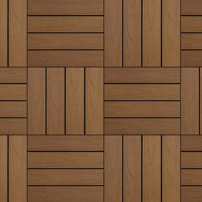 DECKING TILE 30X30CM GREEN WALL SS05TEAK