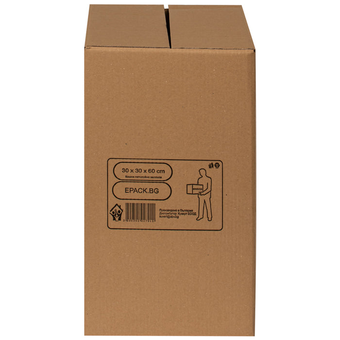 MOVING CARTONS FIVE-LAYER CORRUGATED CARDBOARD 30X30X60 CM GREEN WAY