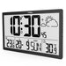 GreenBlue GB218 Extra Large LCD Wall Clock with Weather Station Temperature and Date Display - Wall