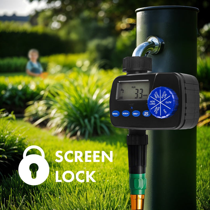 GreenBlue electronic irrigation controller, programmer, 2x1.5V AA power supply, GB390