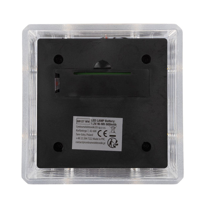 GreenBlue Solar LED Post Light, 80x80mm, Envelope-Shaped Canopy, 3200K, GB127 WW