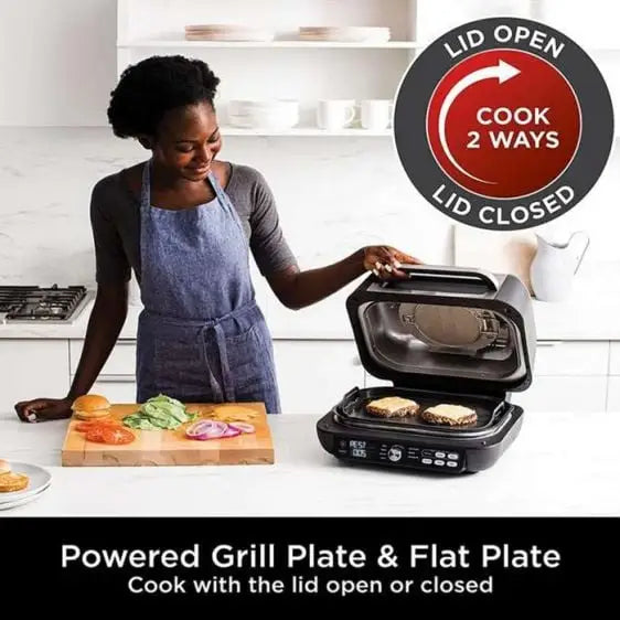 Grill NINJA Foodi MAX Pro Health Grill Flat Plate & Air Fryer AG651 - Здравословно хранене<<<Малки