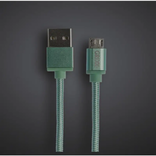 GRIXX Micro USB cable 1m Green - Кабели<<<Кабели и адаптери<<<Аксесоари<<<MediaTrade