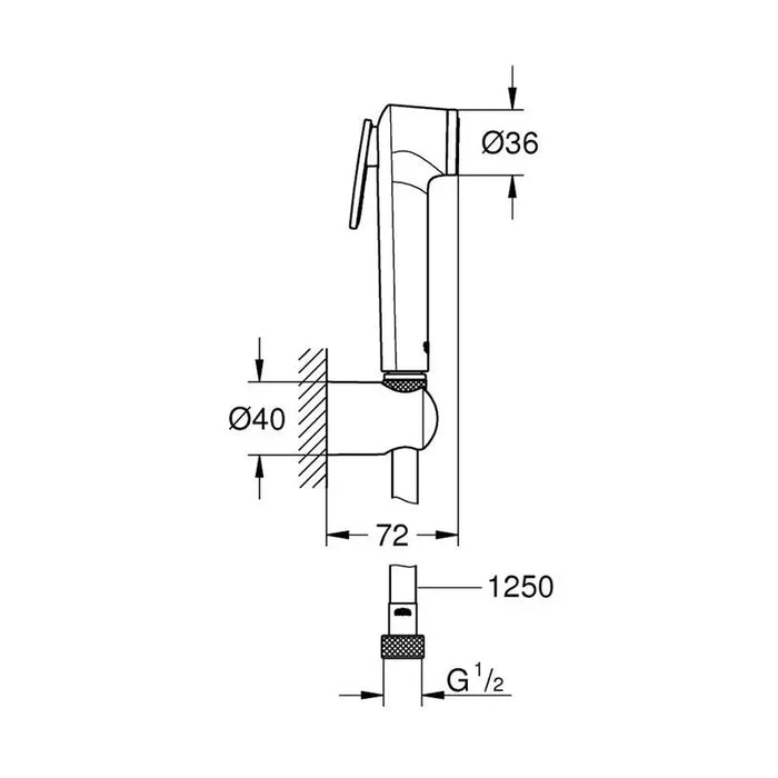 GROHE VITALIO TRIGGER SPRAY HYGIENIC SHOWER SET - Душ комплекти<<<Смесители и душове<<<Баня<<<Praktiker&&&Душ