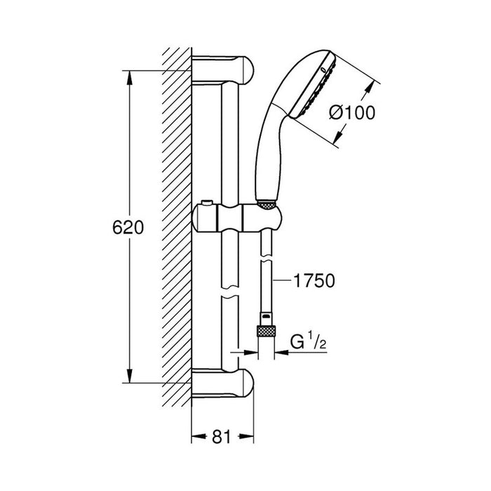 SHOWER SET GROHE VITALIO GO 100