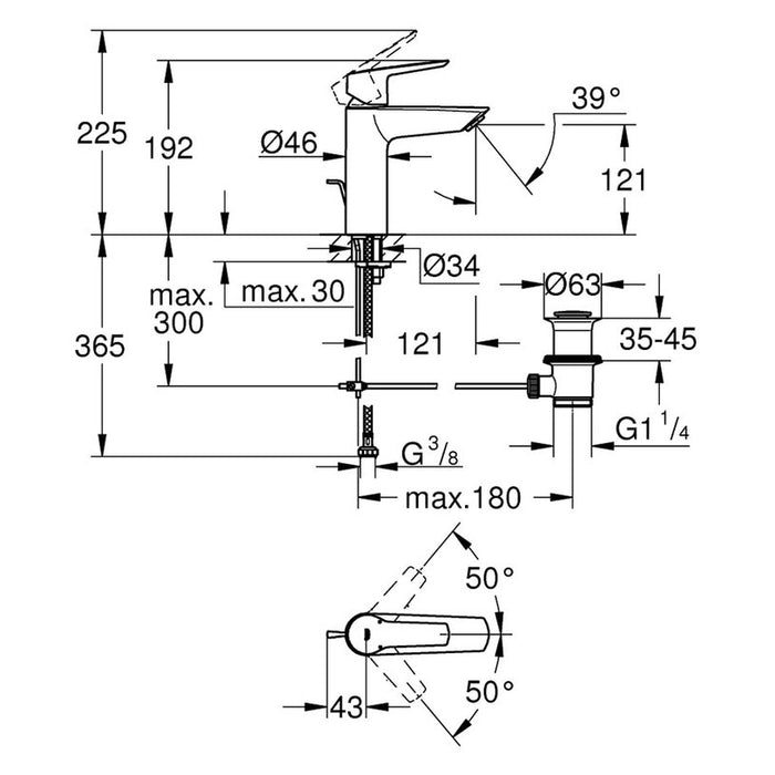 GROHE START M WASHBASIN FAUCET