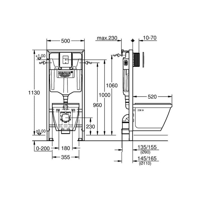 BUILT-IN STRUCTURE KIT GROHE 39468000