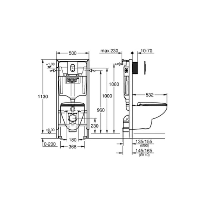 BUILT-IN STRUCTURE KIT GROHE 39418000