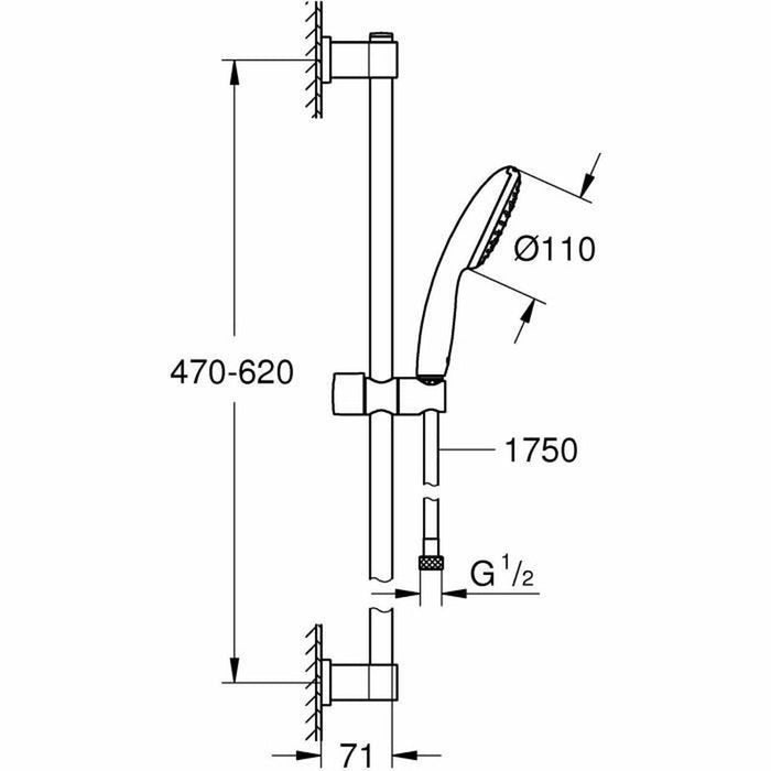 Shower Column Grohe Vitalio Start 110 Chrome Plastic