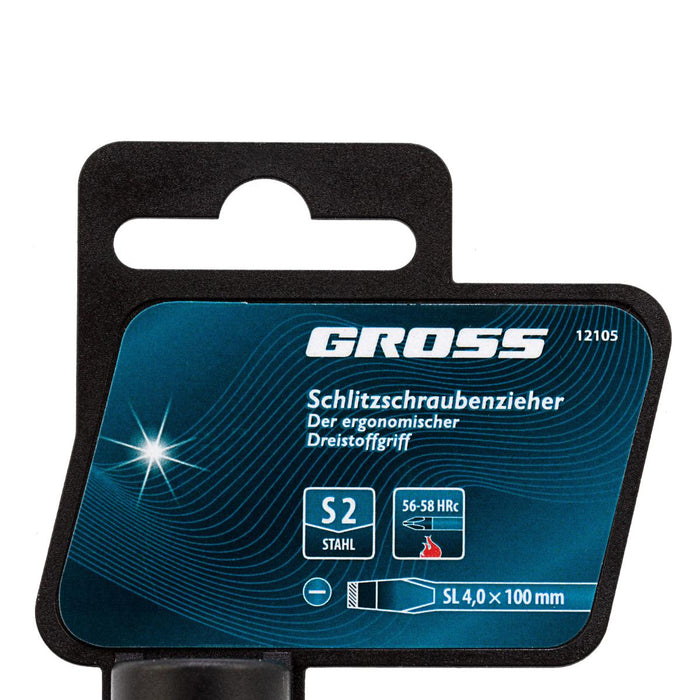 SCREWDRIVER STRAIGHT 4.0X100MM GROSS