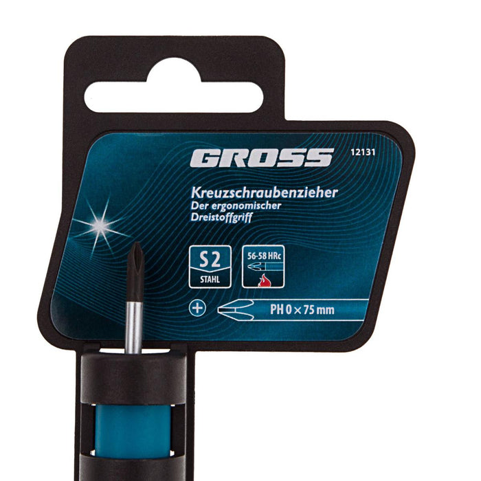 CROSS SCREWDRIVER PH0 75MM GROSS