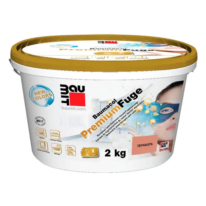 GROUTING MIXTURE BAUMACOL PREMIUM BAUMIT TERRACOTTA - Фуги<<<Лепила за плочки фуги силикони и