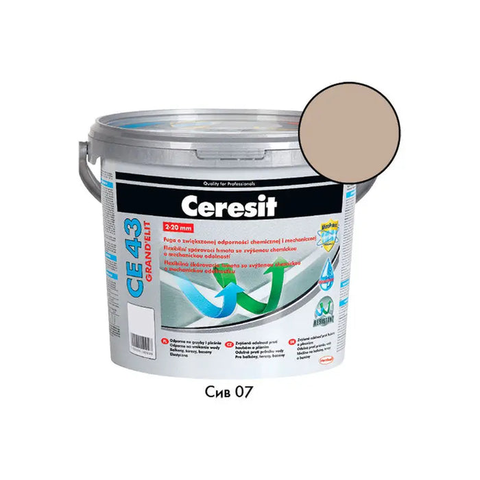 GROUTING MIXTURE CERESIT CE 43 GRAY 07 - Фуги<<<Лепила за плочки фуги силикони и