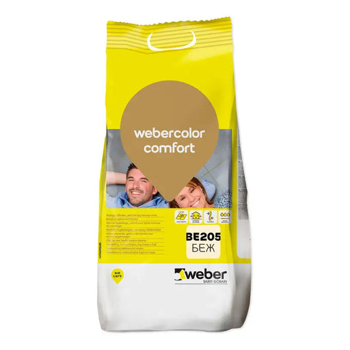 GROUTING MIXTURE FOR INTERIOR AND EXTERIOR USE WEBER COLOR COMFORT BE205 BEIGE - Фуги<<<Лепила за плочки фуги силикони