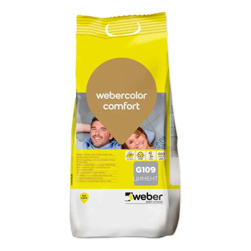 GROUTING MIXTURE FOR INTERIOR AND EXTERIOR USE WEBER COLOR COMFORT G109 CEMENT - Фуги<<<Лепила за плочки фуги силикони